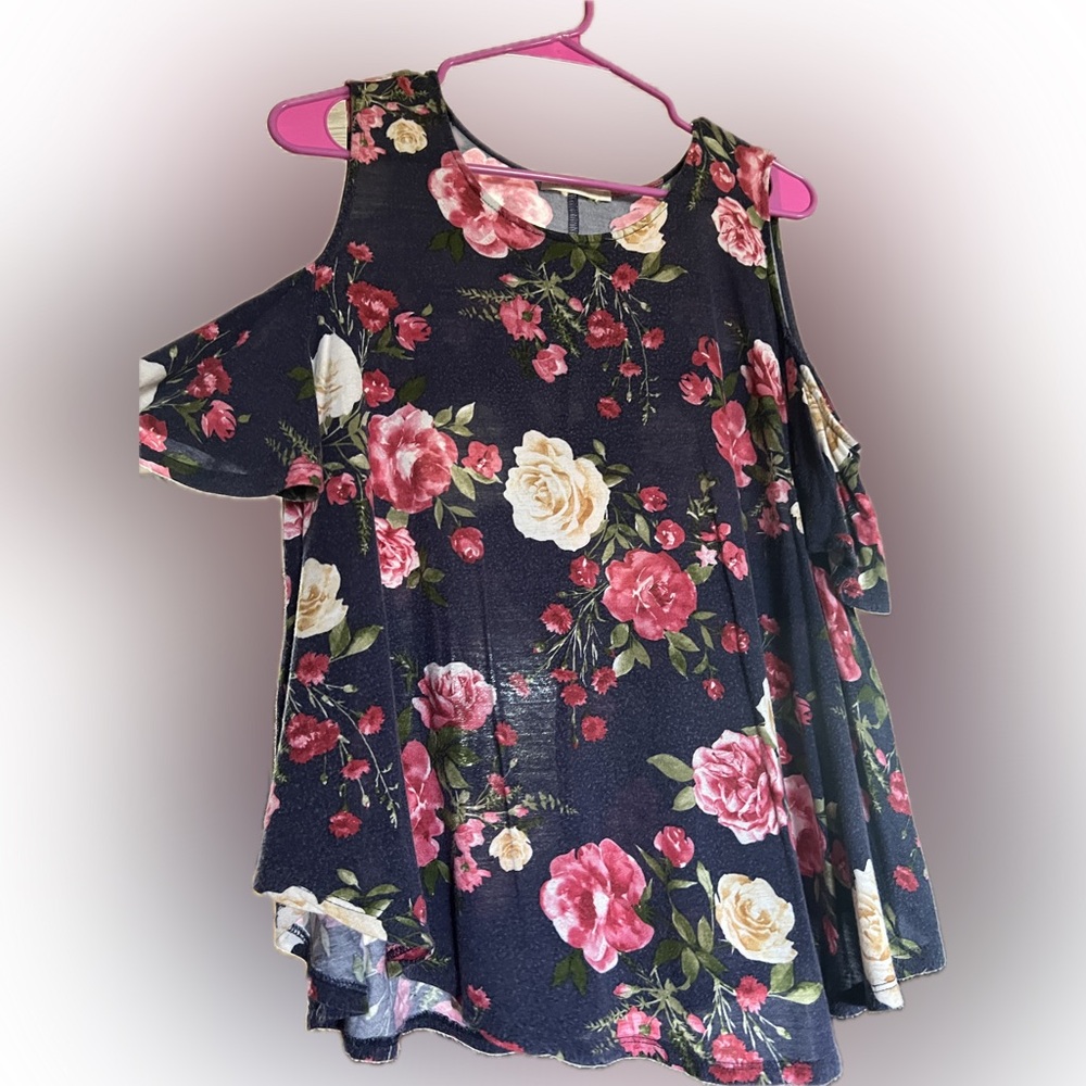 Floral Cold Shoulder Dress